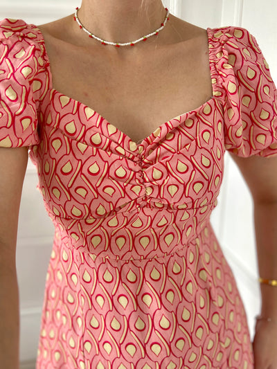 Balon Kol Detay Elbise